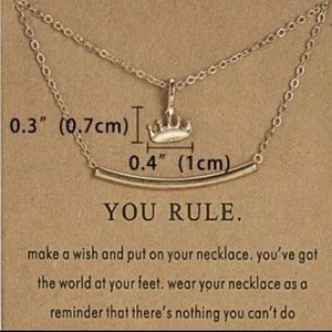 Women's charm crown pendant necklace.